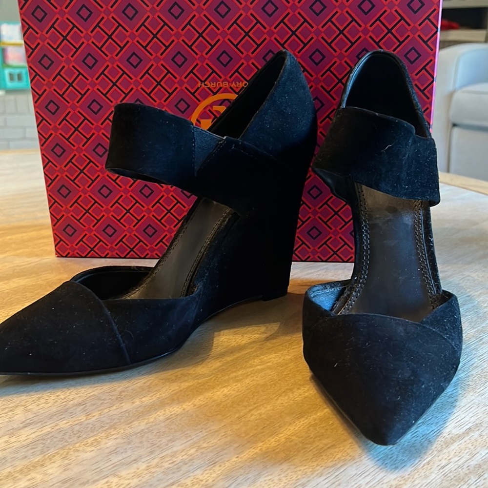 Tory Burch Saray Wedge, suede 100 mm